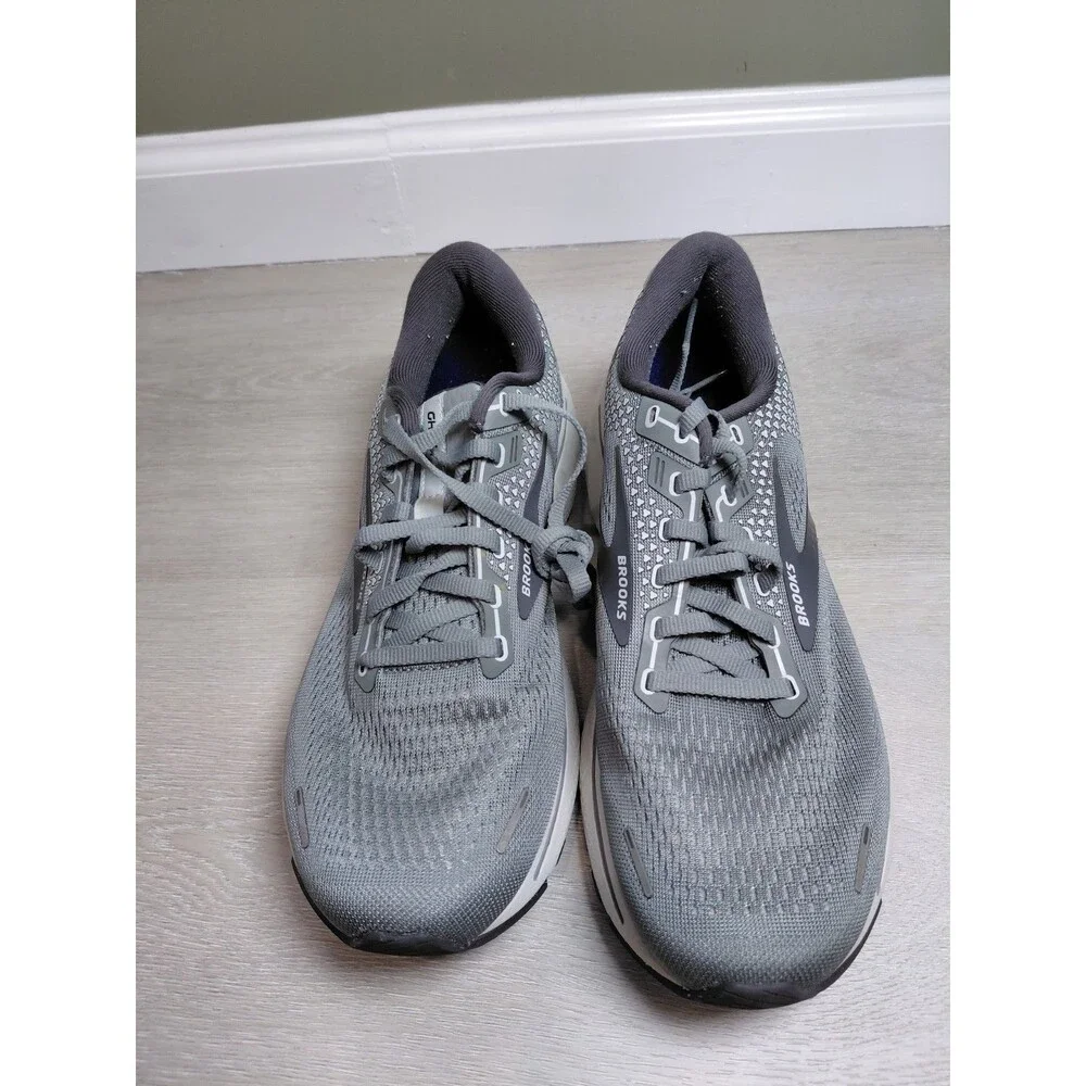 Size 9 2E - Brooks Ghost 14 Grey Alloy Men's Sneakers